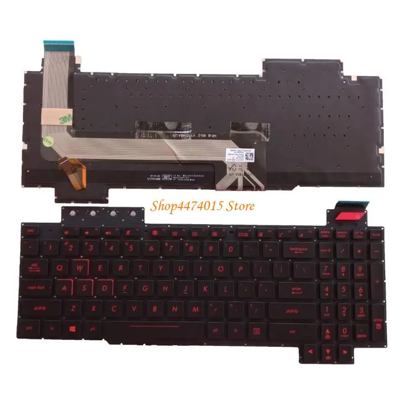 

K1AA GAMING Keyboard US Laptop for w/ Backlit for ROG FX503 FX503V FX63 FX63V FX63VM ZX63V FX503VM Red Printing Laptop Keyboa