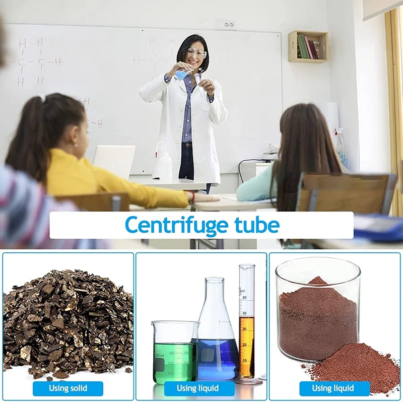 100Pcs 10Ml Multifunctional Plastic Bottle Transparent Tube Sample Storage Container Experimental Centrifuge Tube