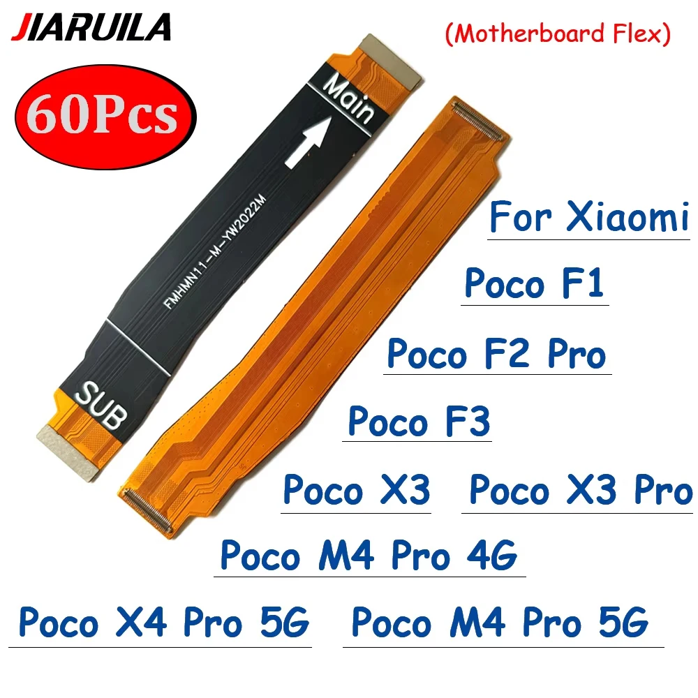 60-個、交換用メインマザーボードコネクタ-lcd-ディスプレイボードフレックスリボン-xiaomi-poco-x3-f4-gt-f2-pro-f3-f1-m4-x4-pro-4g-5g用