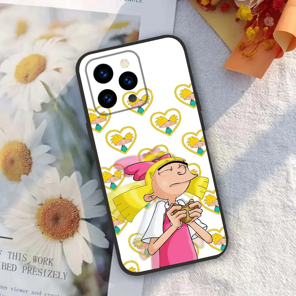 1 قطعة Hey Arnolds جراب هاتف سيليكون لينة آيفون 16 15 14 13 12 11 X XR Plus Pro Max Plus #6