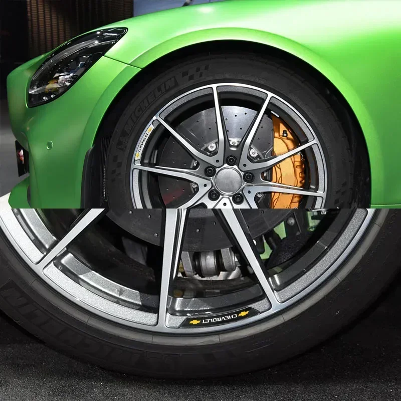 4 قطعة جنوط إطارات السيارة ملصق شعار السيارة عجلة الحاجب ديكور مائي لشروليه كولورادو كروز سبارك كابتيفا ماليبو تراكس أفيو كامارو #6