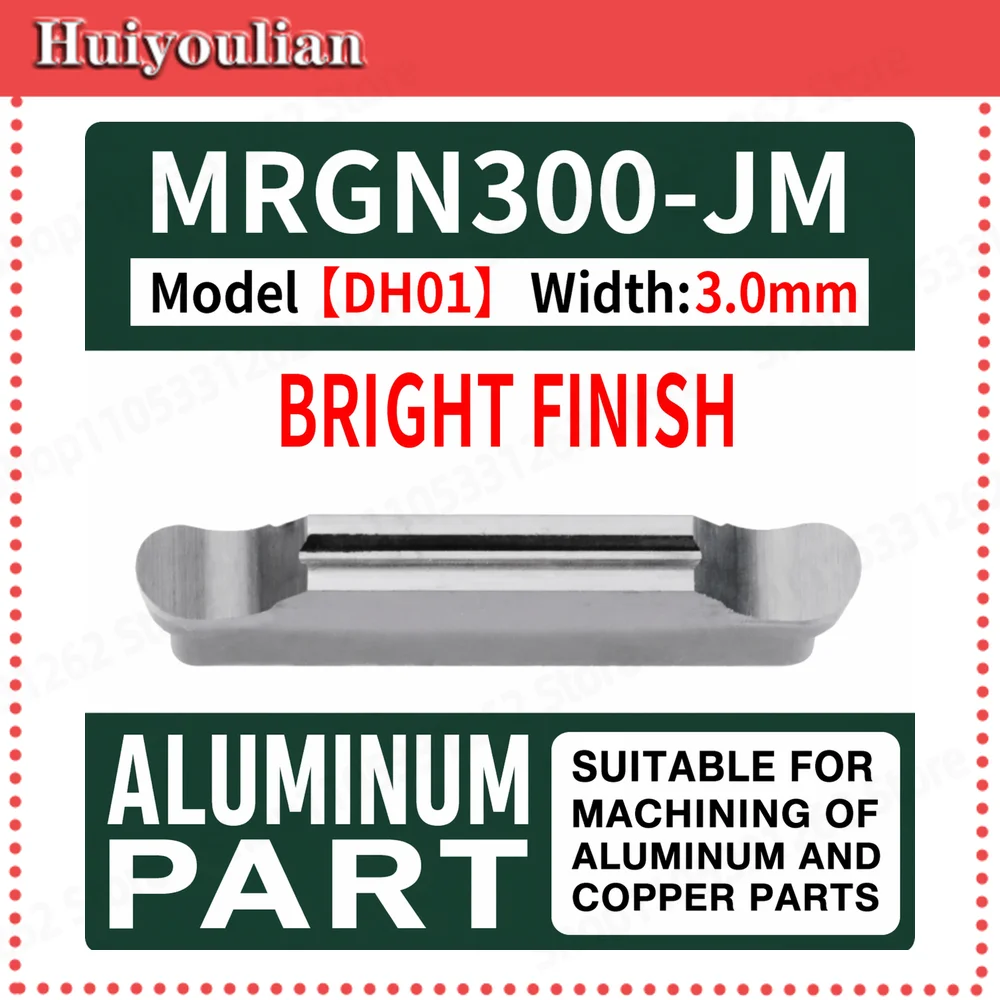 MRGN300-JM DH01 Carbide Grooving Insert High Surface Finish for Aluminum Copper 3.0mm