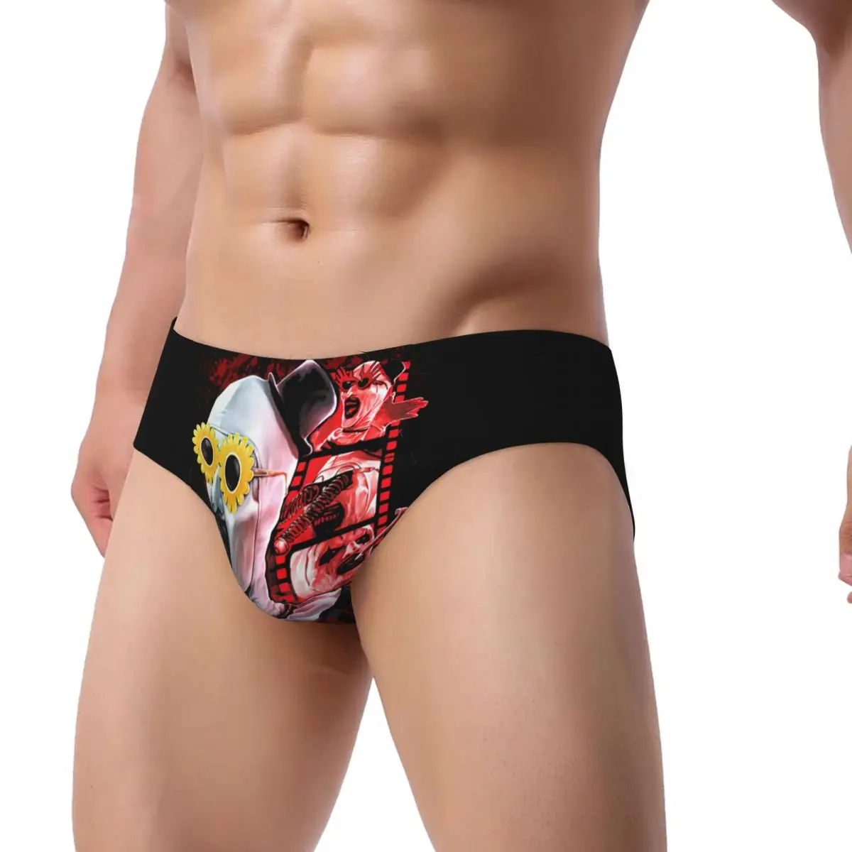 Custom Horror Terrifiers Film Briefs Underwear Men's Comfortable Stretch Panties