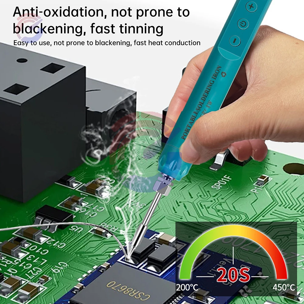 USB-C مجموعة مكواة لحام يمكن التحكم في درجة الحرارة شاشة ديجيتال قلم لحام صغير محمول لإصلاح الإلكترونيات #2