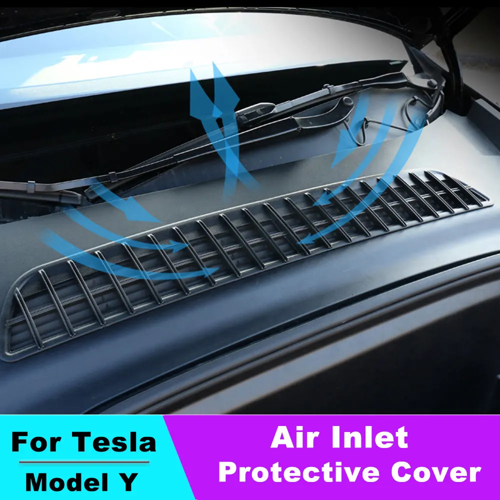 

For Tesla Model Y 2021-2023 Air Inlet Protective Cover Anti-insect Anti-fouling Front Cover Air-conditioning Cover