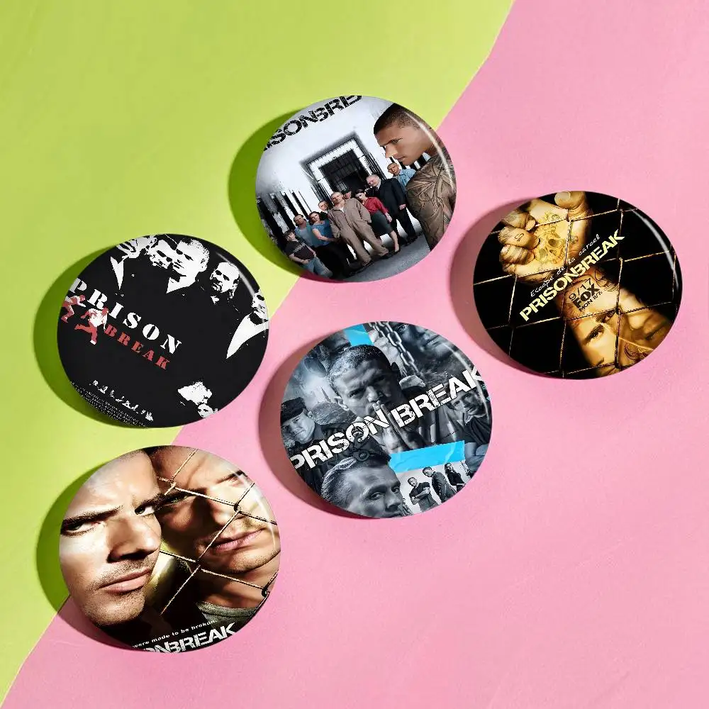 Prison Break Classic TV Serie 32/44/58mm Round Brooches Handmade Pins for Backpack Jewelry Accessories Gifts Creative Badge