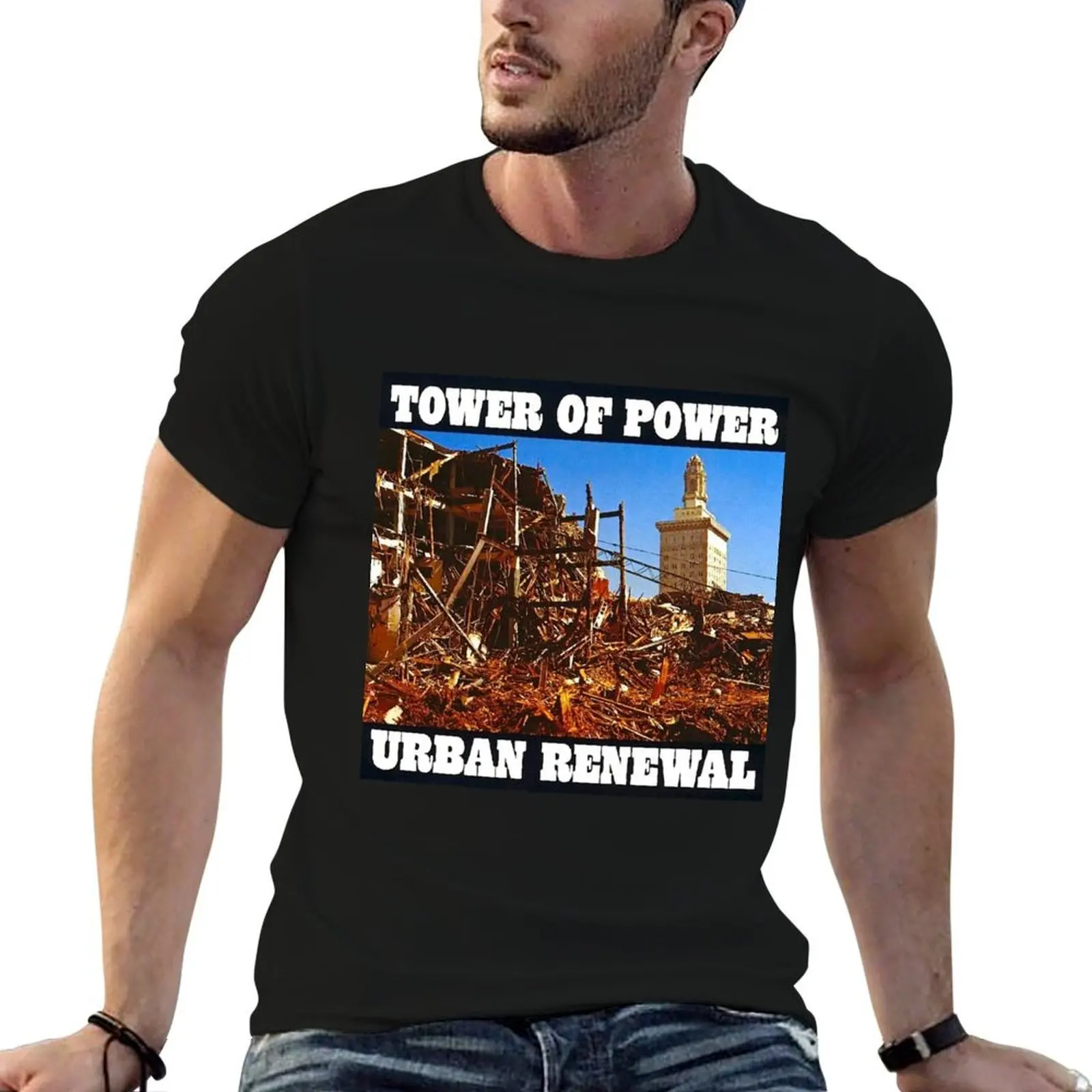 Tower of Power urban renewal T-Shirt Blouse summer clothes big and tall t shirts for men