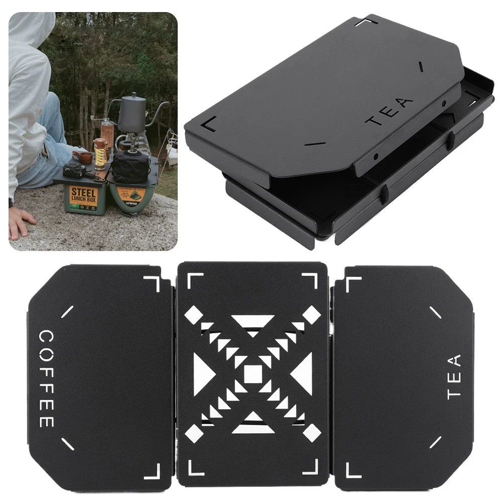 

9.5L Lunch Box Folding Table Board Light Stand, Picnic Box Outdoor Camping Coffee Box Transformation IGT Camping Tools