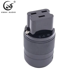 Electric Jack XSSH HIFI Audio C19 Pure Copper 20A 20Amp IEC 125V ~ 250V 3 Pin NEMA Black Electrical Female Power Plug Connector