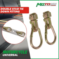 MOTO4U L-Track Double Stud Tie Down Fitting With Pear-Ring L Track Tie Down with Pear-Ring Tie-Down Anchor Points For Cargo Tran