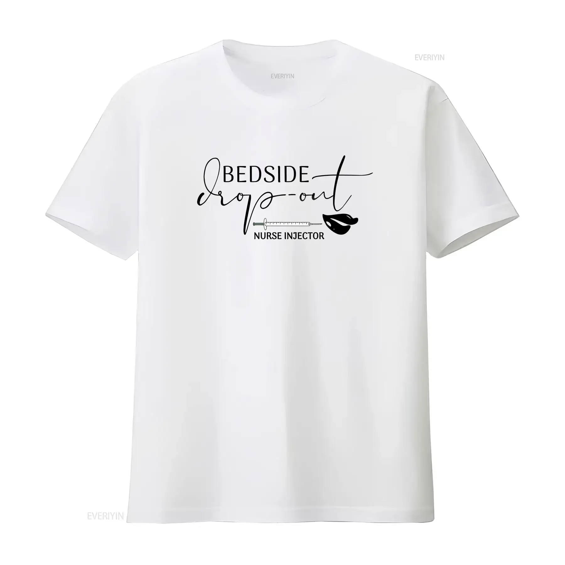 Nurse Injector T Shirt Bedside DropouT Cosmetic Aesthetic Funny Botox Med Spa vintage Washed fashion Top For Everyday Wear