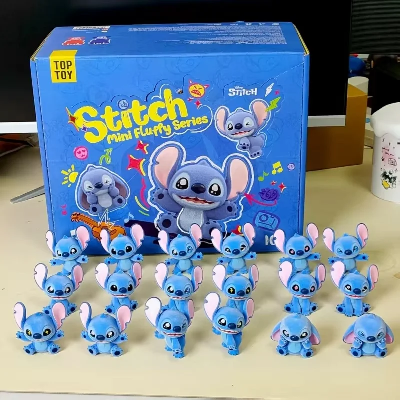 

Toptoy Stitch Mini Flocked Blind Bag Cute Fluffy Collectible Figure Desktop Ornament Trendy Toy Gift For Anime Fans