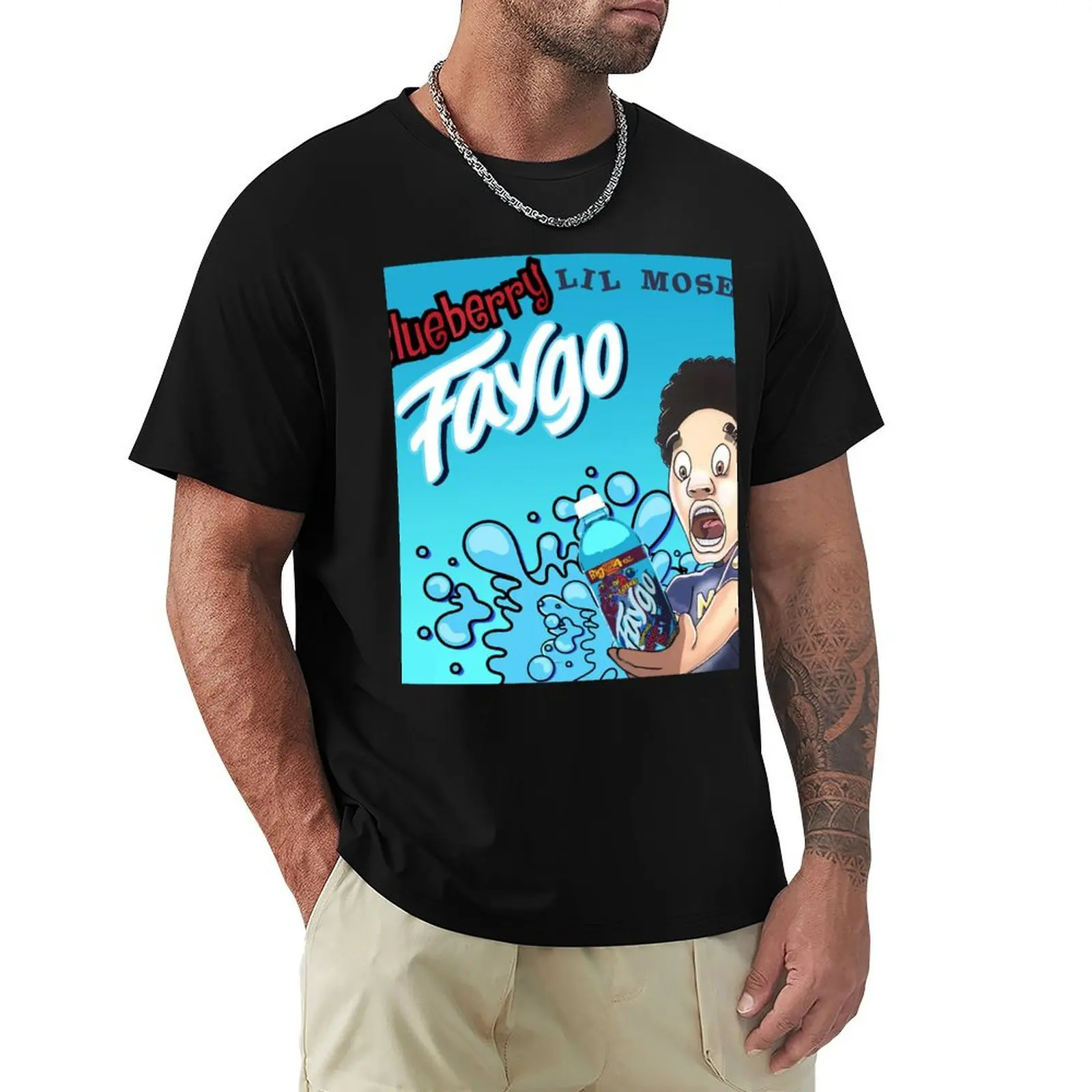 Blueberry Faygo Lil Mosey T Shirt T-Shirt anime clothes hippie clothes plain white t shirts men