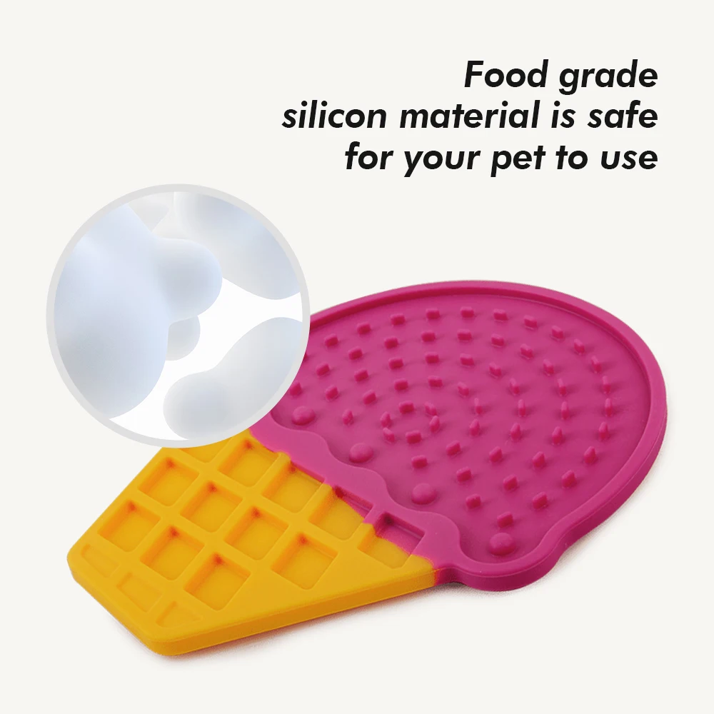 All For Paws Dog Feeding Mat Silicone Slow Feeder Ice Cream Lick Mat Dog Accessories Pet Anxiety Relief Products