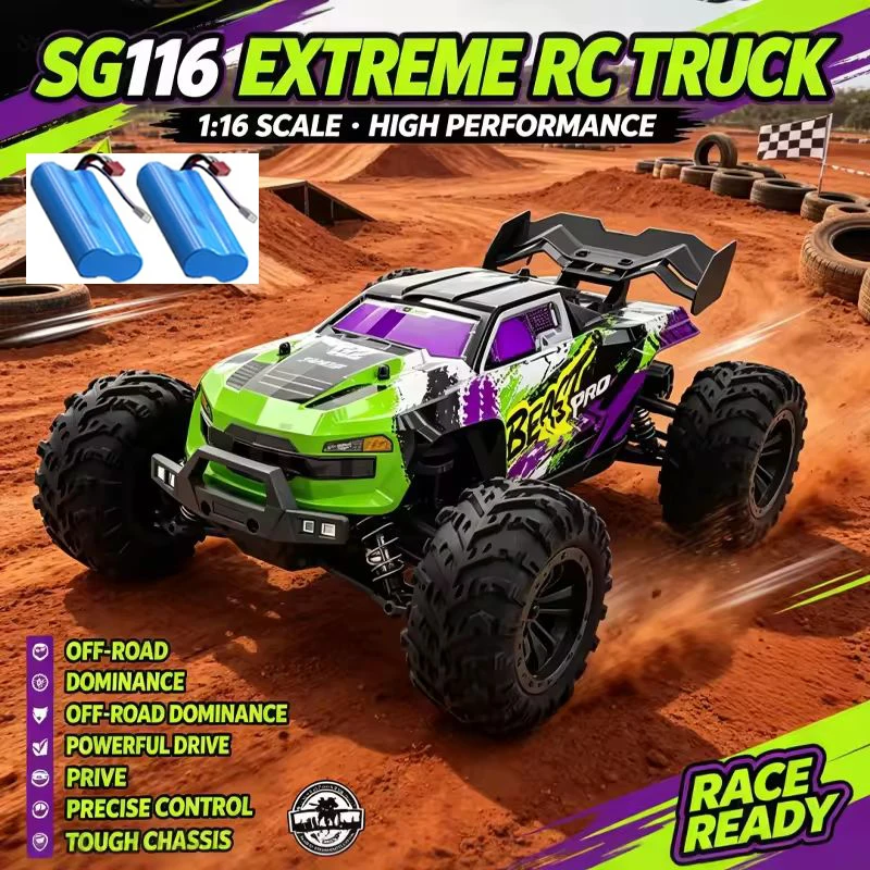 SG116 MAX 1:16 RC Car 80KM/H Brushless 4WD Off‑Road Monster Truck 40KM/H High Speed Drift Racing Vehicle Toys For Boys Kids Gift
