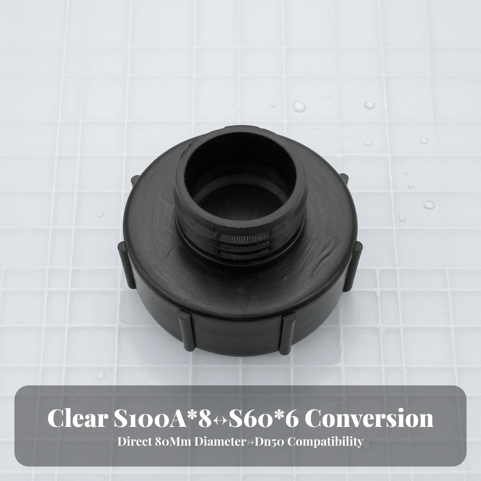 IBC Valve Adapter with Threaded Connector Plastic IBC Tote Tank Adapter Sturdy Rugged for Liquid Transfer, Container Plumbing view 3