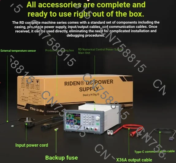 High Power 1440W Bench PSU For Battery Charging & Testing，Programmable Lab Supply RD6030-Max 60V 30A
