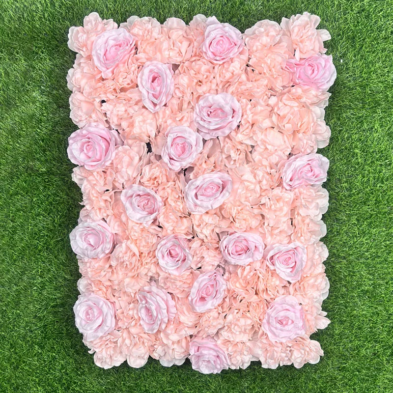 Artificial Flowers Wall Panel 3D Flower Backdrop Faux Roses for Wall Party Wedding  Shower Outdoor Decor Wedding flower wall