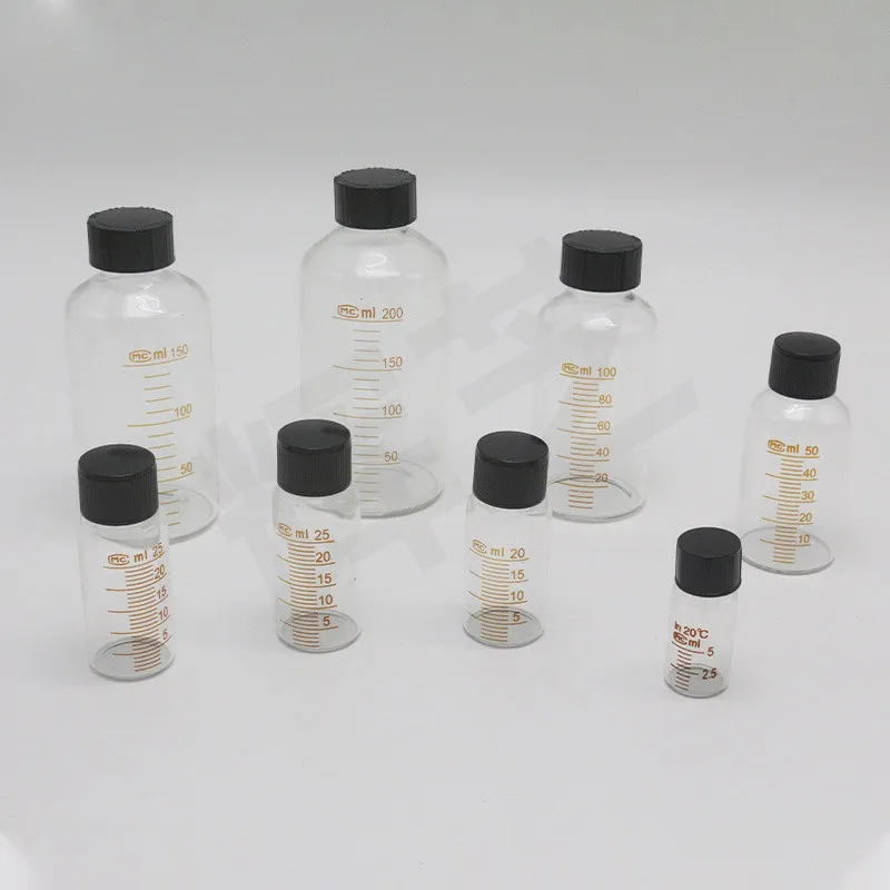 

Glass Serum Bottle Reagent Sample Bottle Lab Ware with Scale 5-500ml Capacity