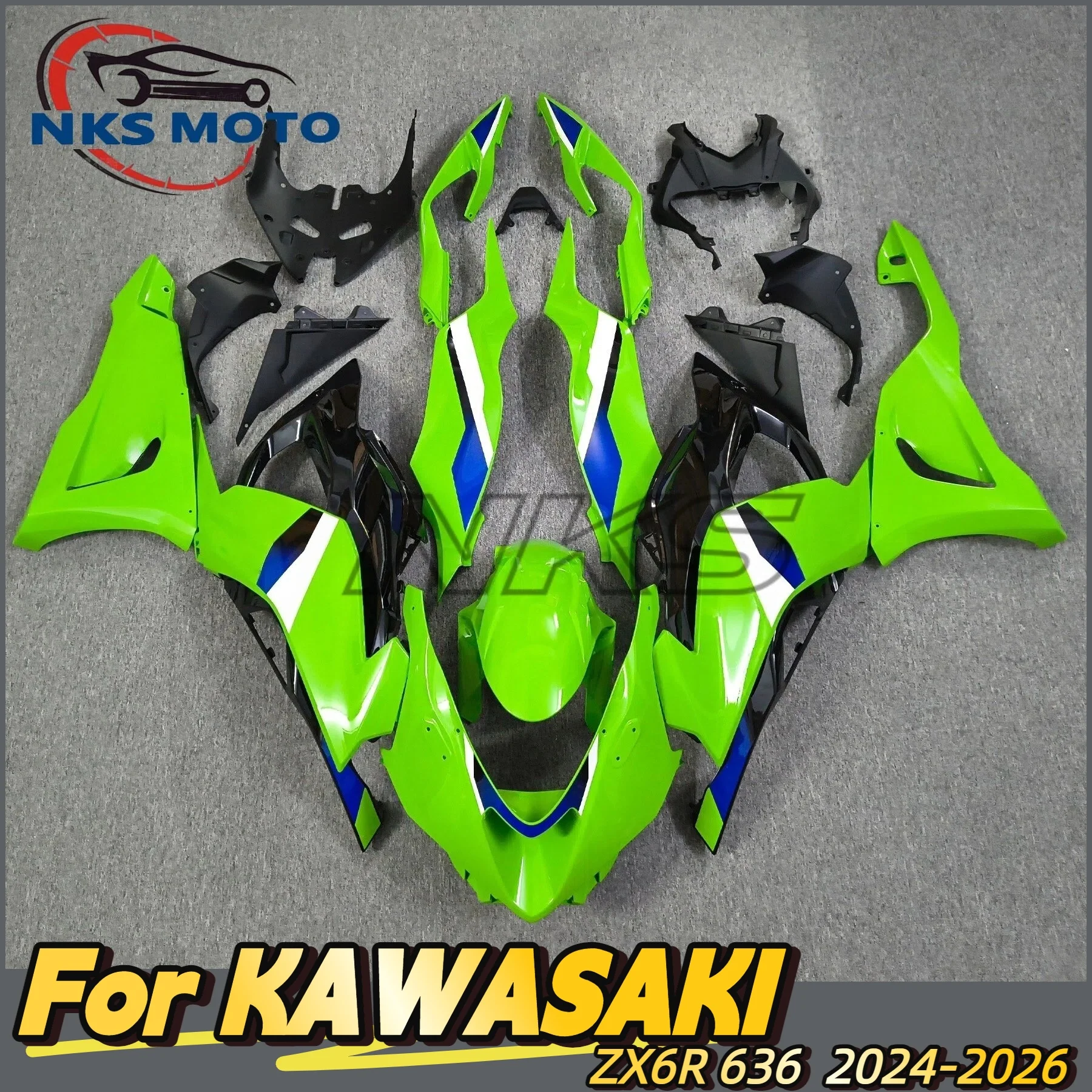 Motorcycle Bodywork Cowling KRT Green and Black Multi Style Prints Injection For ZX6R 2024 2025 2026 636 Full Fairing Kit