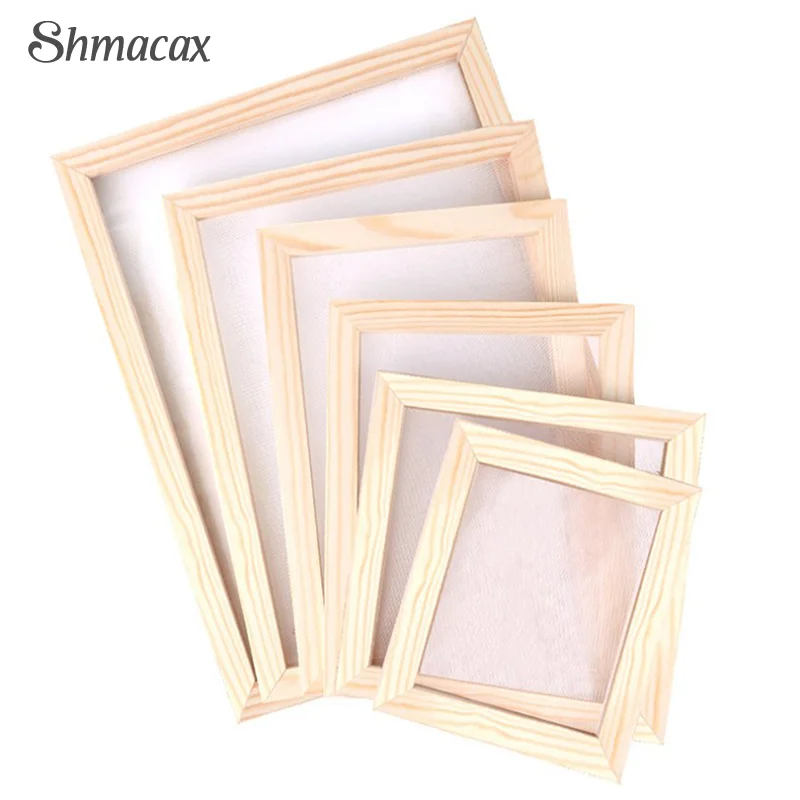 Paper Making Frame Screen DIY Wood Paper Making Papermaking Mould Crafts Handcraft Paper Recycling Tool Wooden Multi-size