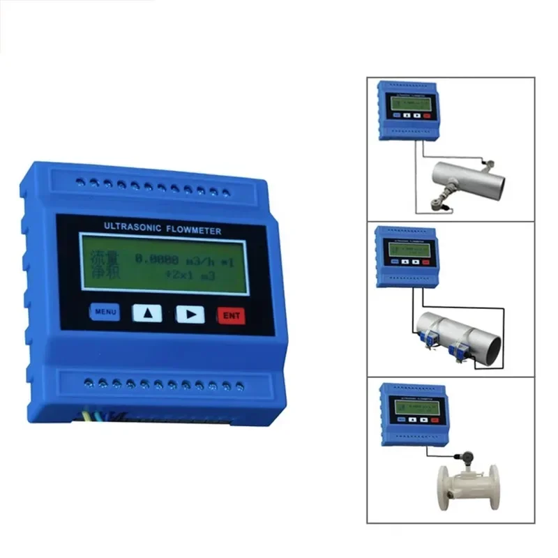 Modular Ultrasonic Flowmeter External Clamp-on External Sewage Pure Water Pipe Flowmeter External Clip Style