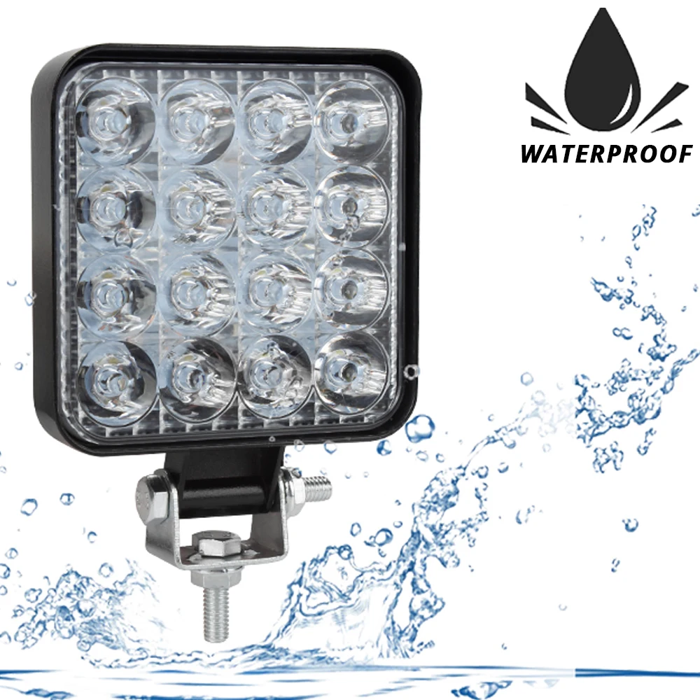 1 Uds luces antiniebla de trabajo bombilla de punto 4 pulgadas 42W 48W lámpara auxiliar LED para todoterreno ATV UTV camión Tractor motocicleta faro 12-24V