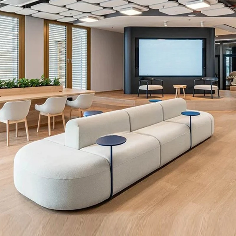 French Cream Wind Hotel Lobby Double-sided Card Seat Sofa Beauty Salon Business Building Studio Cafe Rest Sofa