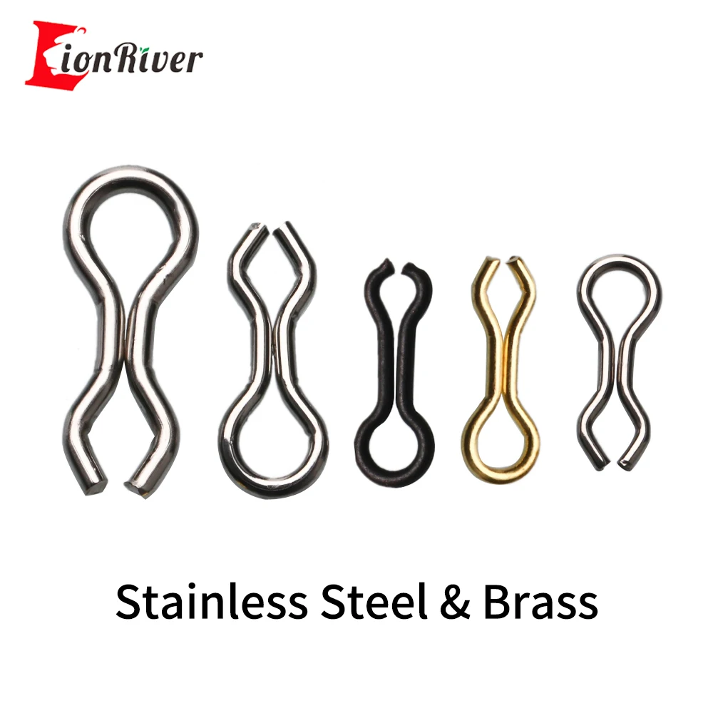 LIONRIVER 50/100pcs Fishing Stainless Steel/ Brass Sinker Eyelets DO-IT Mould Loops for Metal Jigs Hard Lure Weight Molds S M L