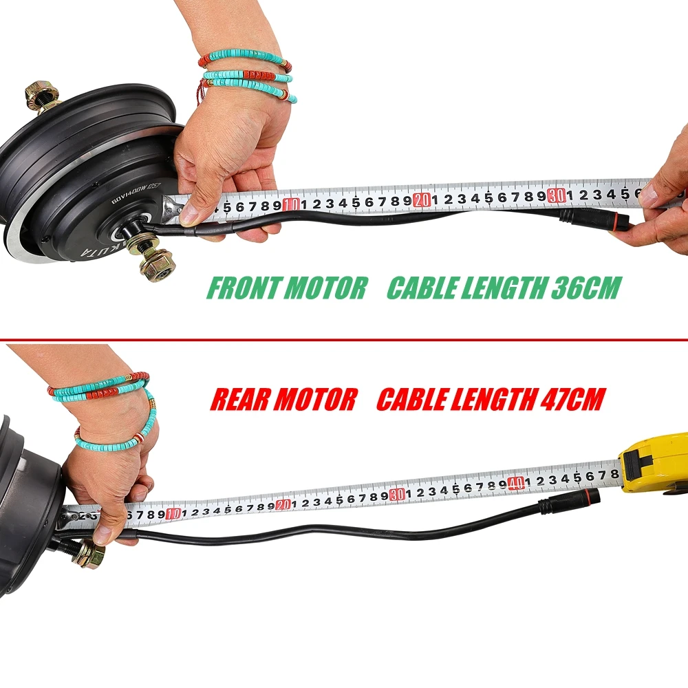 محرك 10 بوصة مع حلقة محور قابلة للفصل لمحرك AUSOM F1 MAX MUKUTA 10 PLUS عجلة كهربائية أمامية وخلفية 60 فولت 1400 وات #4