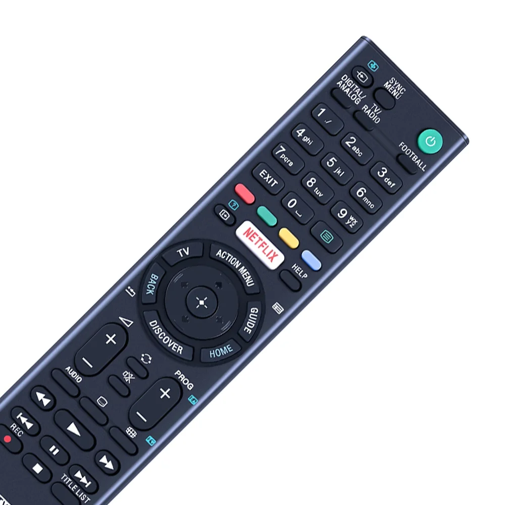 Zapasowy pilot RMT-TX100D, kompatybilny z telewizorami SONY, modele: KD-65X8507C, KD-65X8508C, KD-65X8509C, KD-65X9305C. — zdjęcie produktu 4