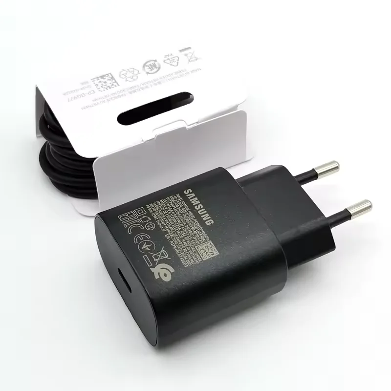 For Samsung 25W Super Fast Charging High Speed Type C Adapter for Galaxy S24 S23 S20 S21 S22 Plus Note 20 10 A55 A35 A25 A15