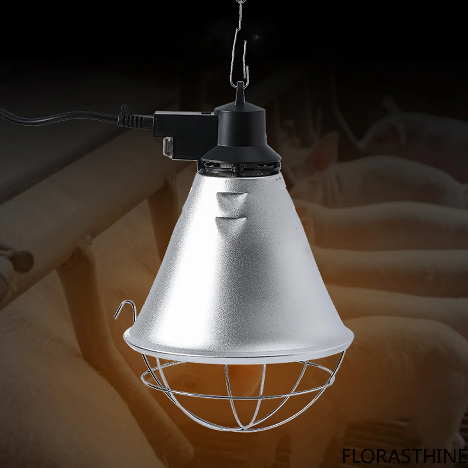 E27 Heat Lamp Holder Insulation Heating Lampshade Brooder Poultry Pig Chicks Thermal Breeding Insulation Equipment Farm Animal