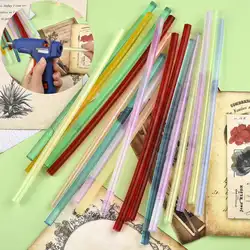 5Pcs Transparent Hot Melt Glue Stick Lacquer Glue DIY Seal Wax Stamp Envelope Invitation Decoration Crafts 7mmx200mm