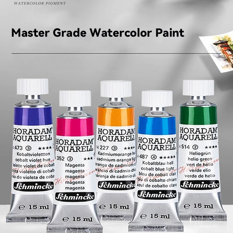 Akademi Kelas 15Ml/0.5Oz Tabung Cat Air Ekstra Halus Transparansi Yang Baik untuk Lukisan Seni Siswa Seniman Perlengkapan Menggambar
