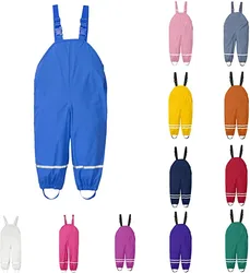 Children Waterproof Rain Pants Wear Boys Kids Rain Clothes Overalls Jumpsuit Windproof Toddler Mud Toddler Girls Romper&Jumpsuit