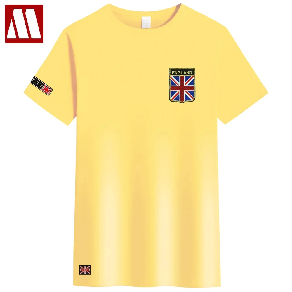 

Union Jack T Shirt For Men Women Fashion British Flag Embroidered Tops Male Round Neck T-Shirt Brand Cotton Funny Tee Shirts