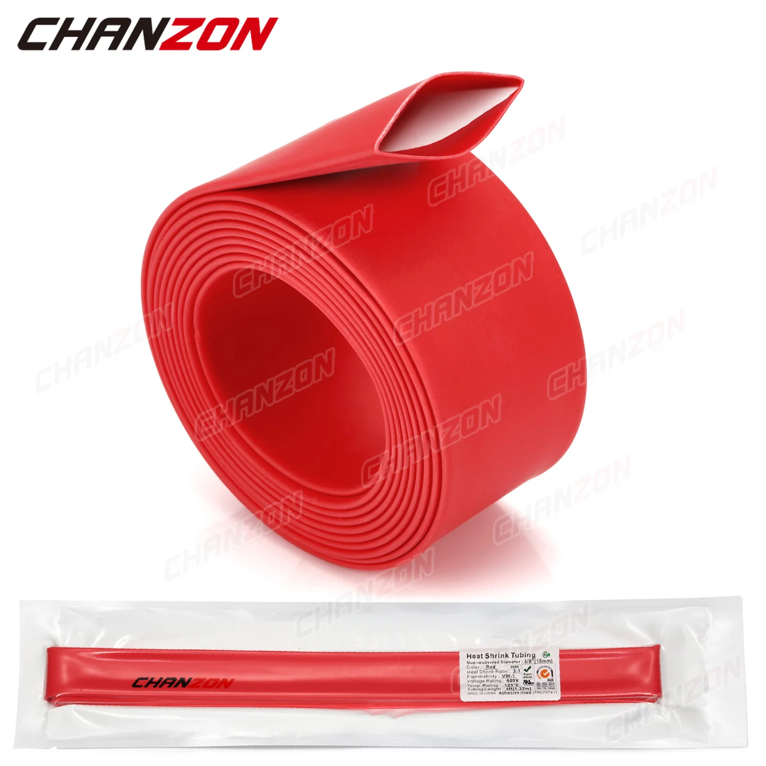 1.22 Meter/set Heat Shrink Tubing 15mm 3:1 Red Insulation Shrink Wrapping Heat Shrink for Cable DIY Connector Wire Kit