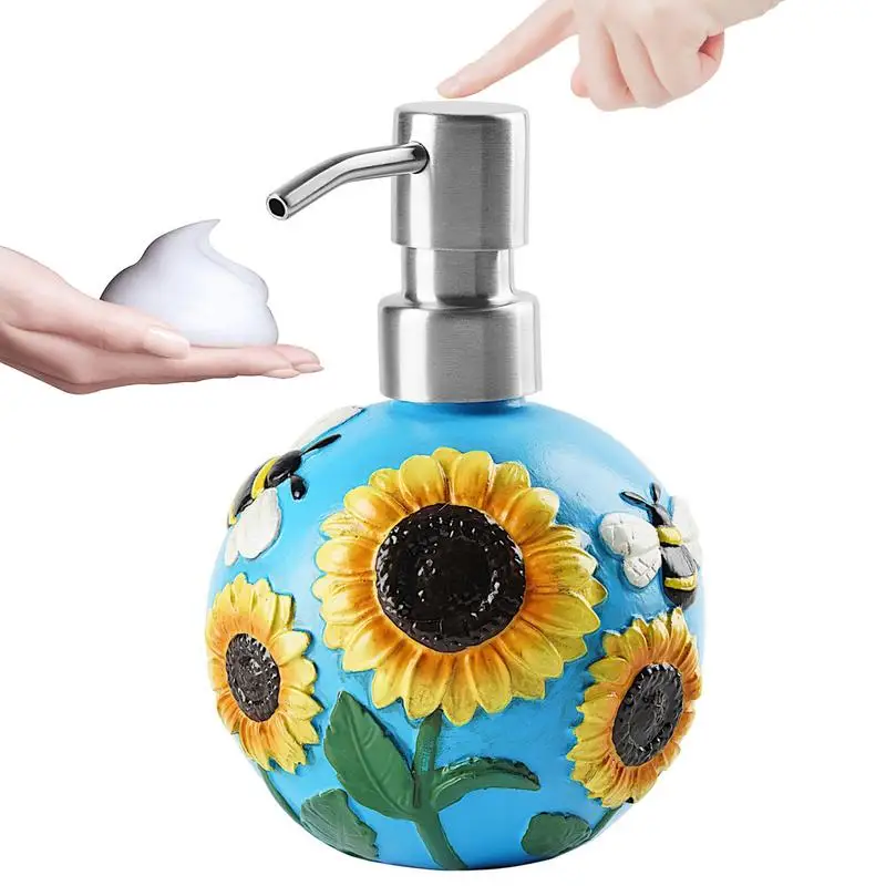 Bee Pattern Soap Dispenser Removable Pump Hand Lotion Bottle Dispenser Empty Liquid Container For Face Cream Moisturizer 350ml