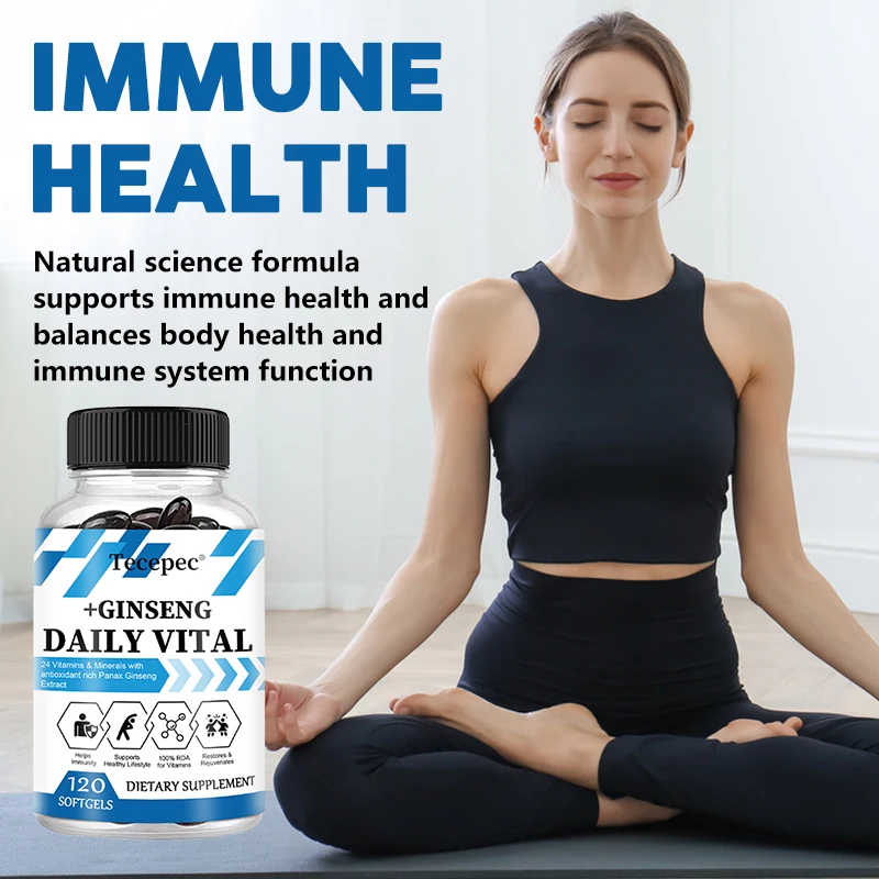 

Ginseng Extract Capsules - Support Immunity, Energy, Fatigue and Stress Relief, and Mental Focus