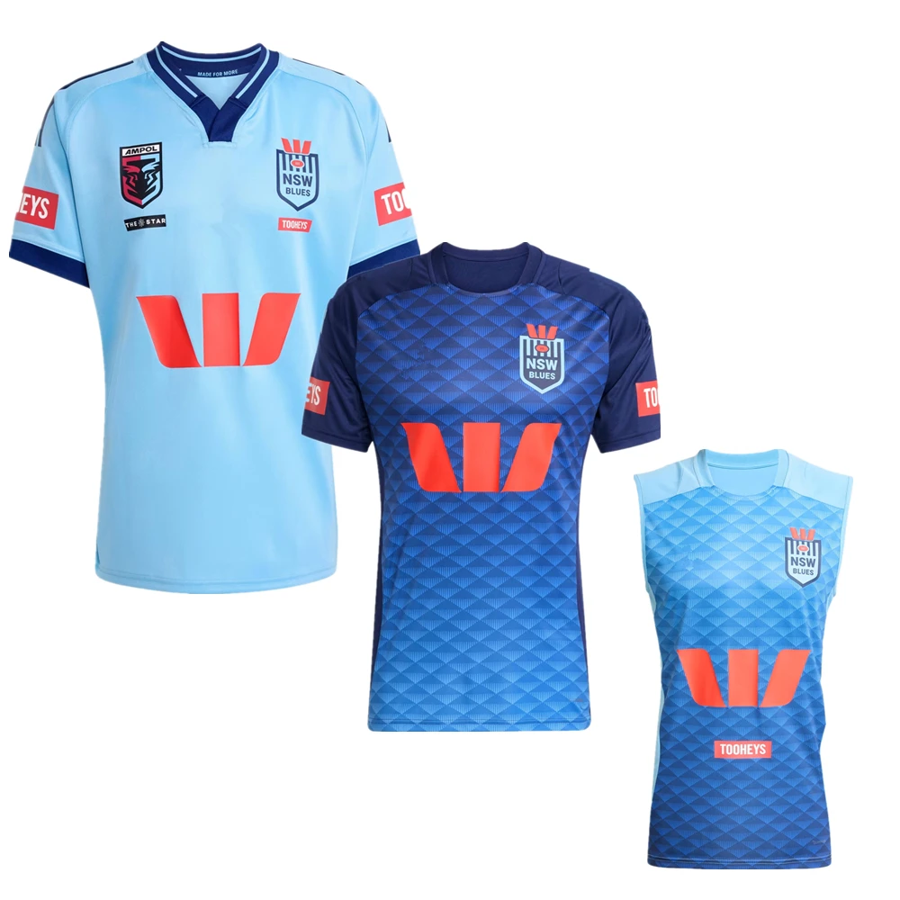 Новый стиль 2025 2026 NSW Blues State of Origin регби Джерси Австралия NSW BLUES рубашка для регби большого размера s-5xl
