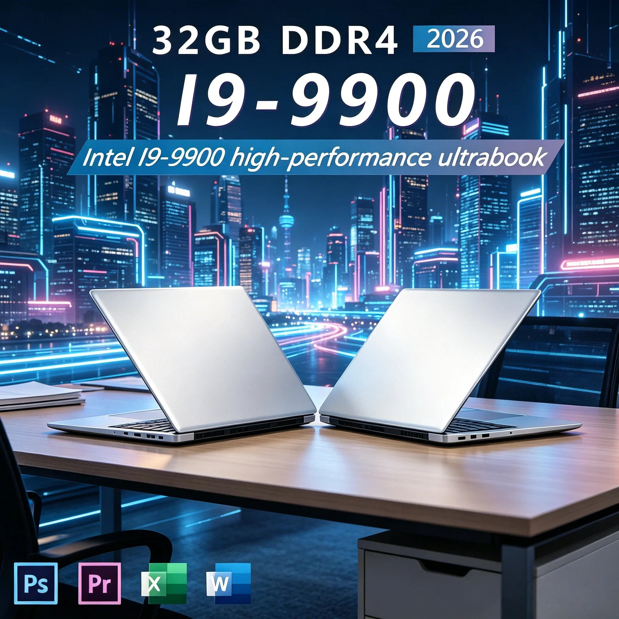 

Ultra Slim Windows 11 Laptop Computer 15.6 Inch 32GB RAM 512GB 1TB SSD Intel i9 9900 Notebook Gamer 1920x1080 Office PC Gift