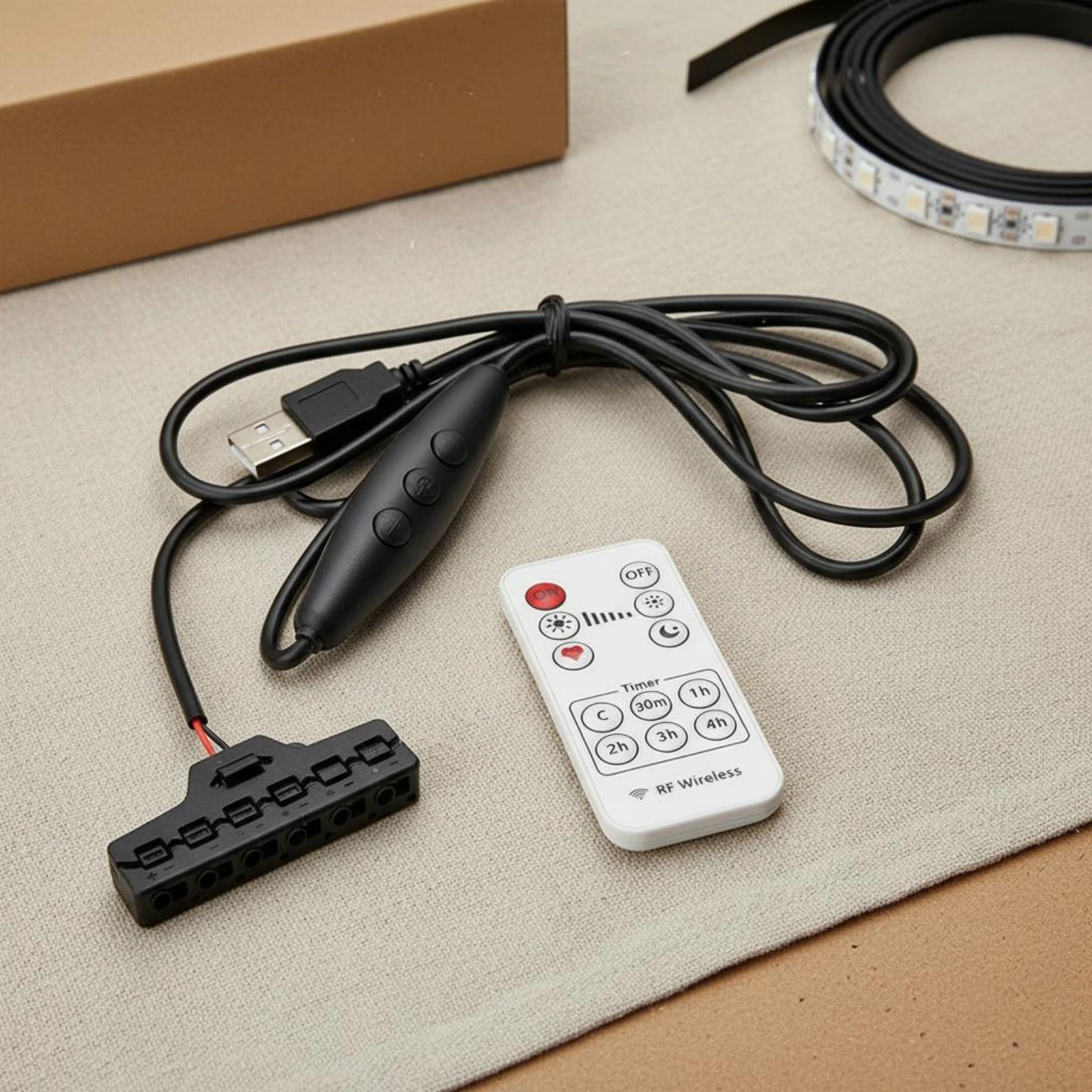 USB-Powered LED Controller Timer Function Controller Light Control Set Wireless Light Controller Brightness Adjustment
