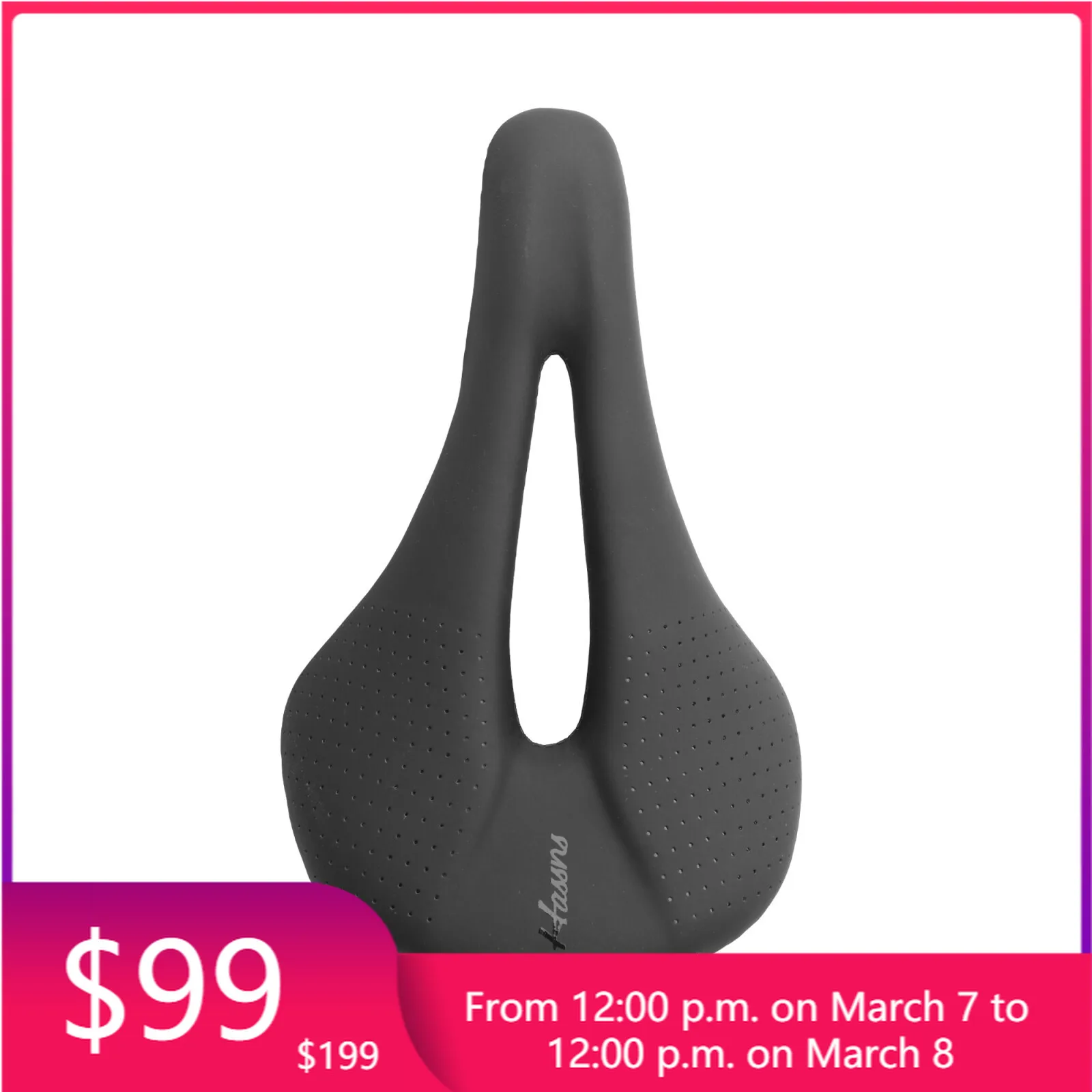 

STLF HASSNS Ultra-Light Road Bike Mountain Saddle Cushion Comfortable Carbon Fiber Seat Bag with Hollow Design for Road Bicycles