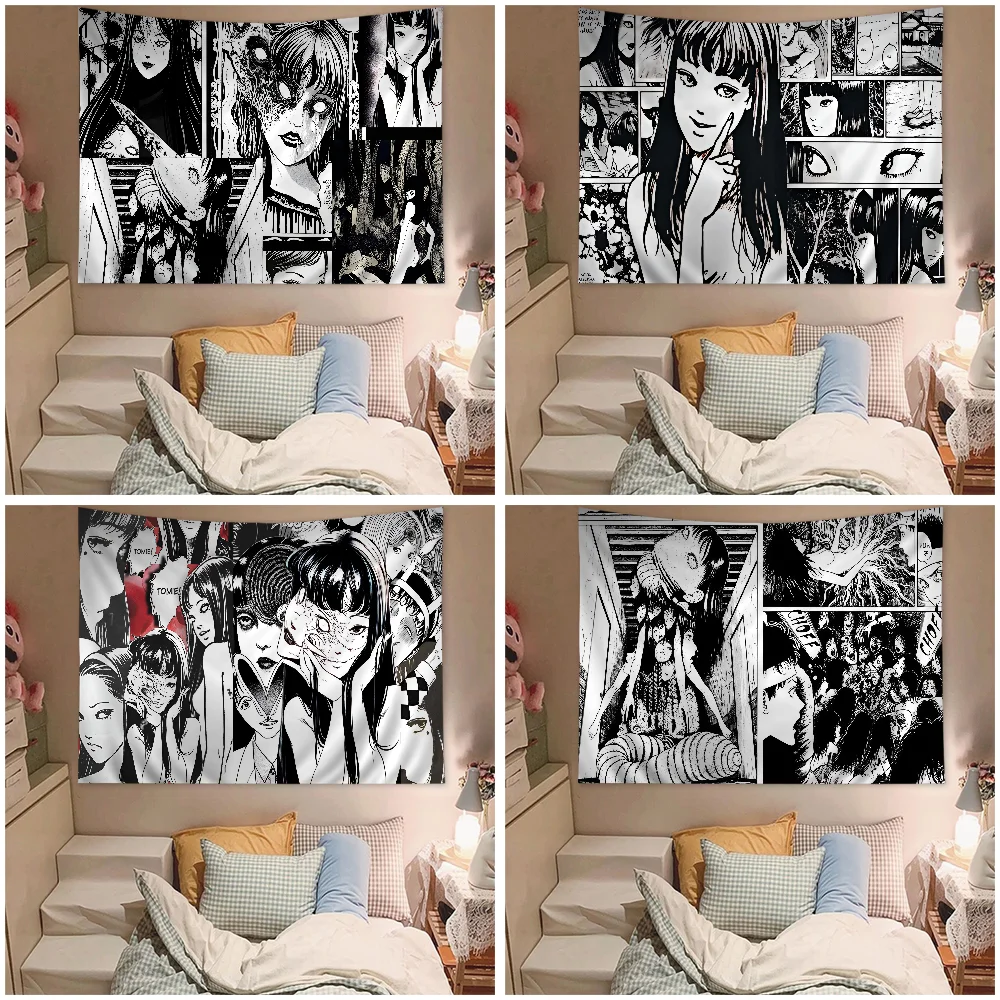 Japan Anime Junji Ito Cartoon Tapisserie Home Decoration Hippie Bohemian Dekoration Weissagung Wohnkultur