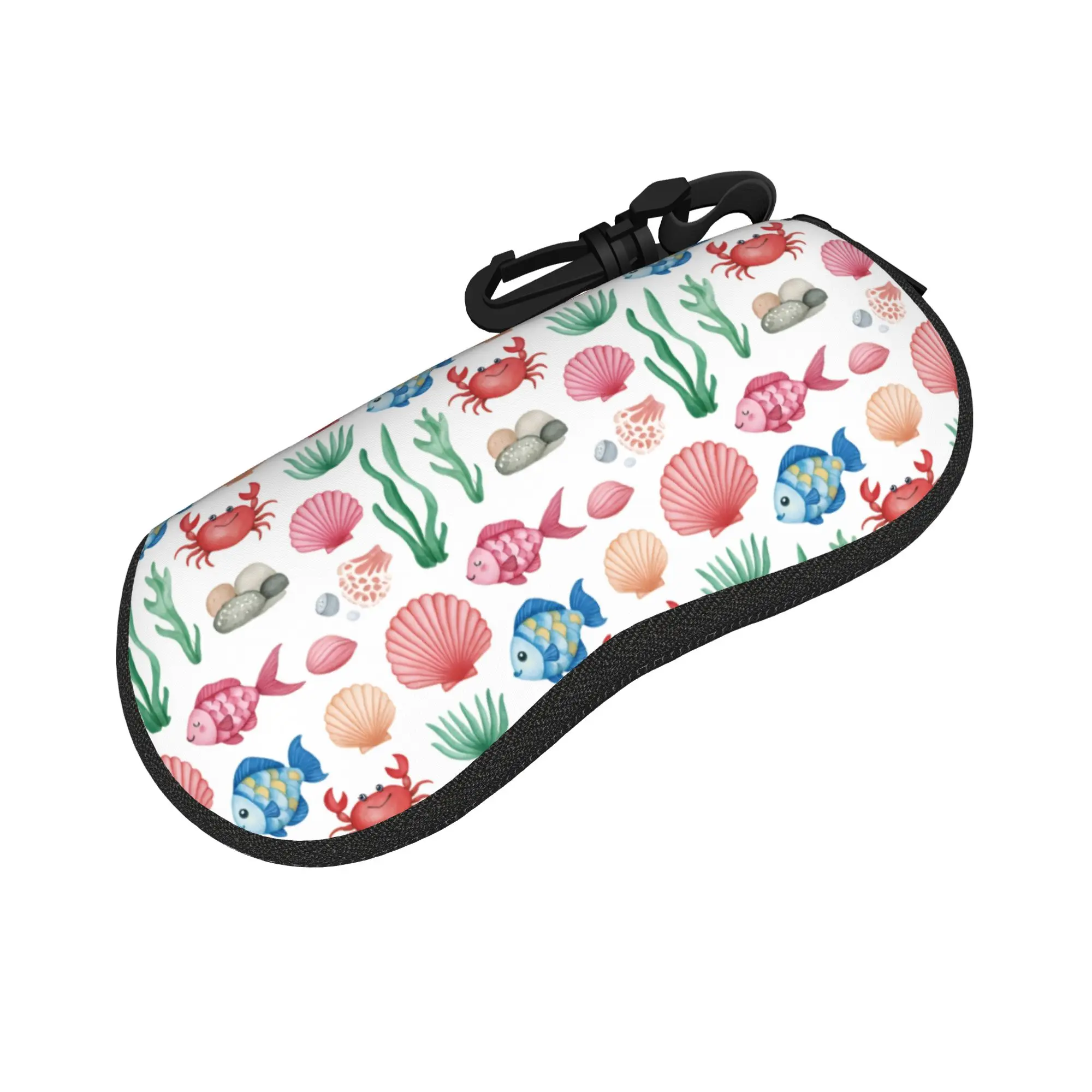 Harajuku Cartoon Glasses Case watercolor sea animals underwater world Merch  Box  Glasses Storage Box Cartoon Sunglasses Box