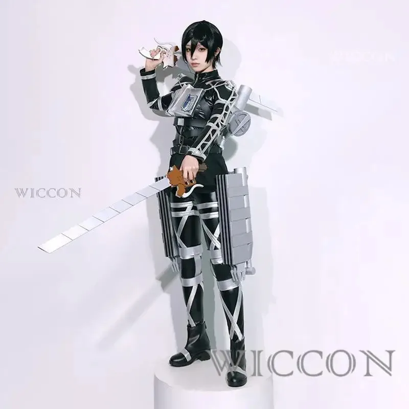 هجوم على تيتان الموسم الأخير ميكاسا ليفي تأثيري حلي عباءة حزام أرمين جان الكشافة الفيلق كيب Shingeki لا كيوجين البدلة