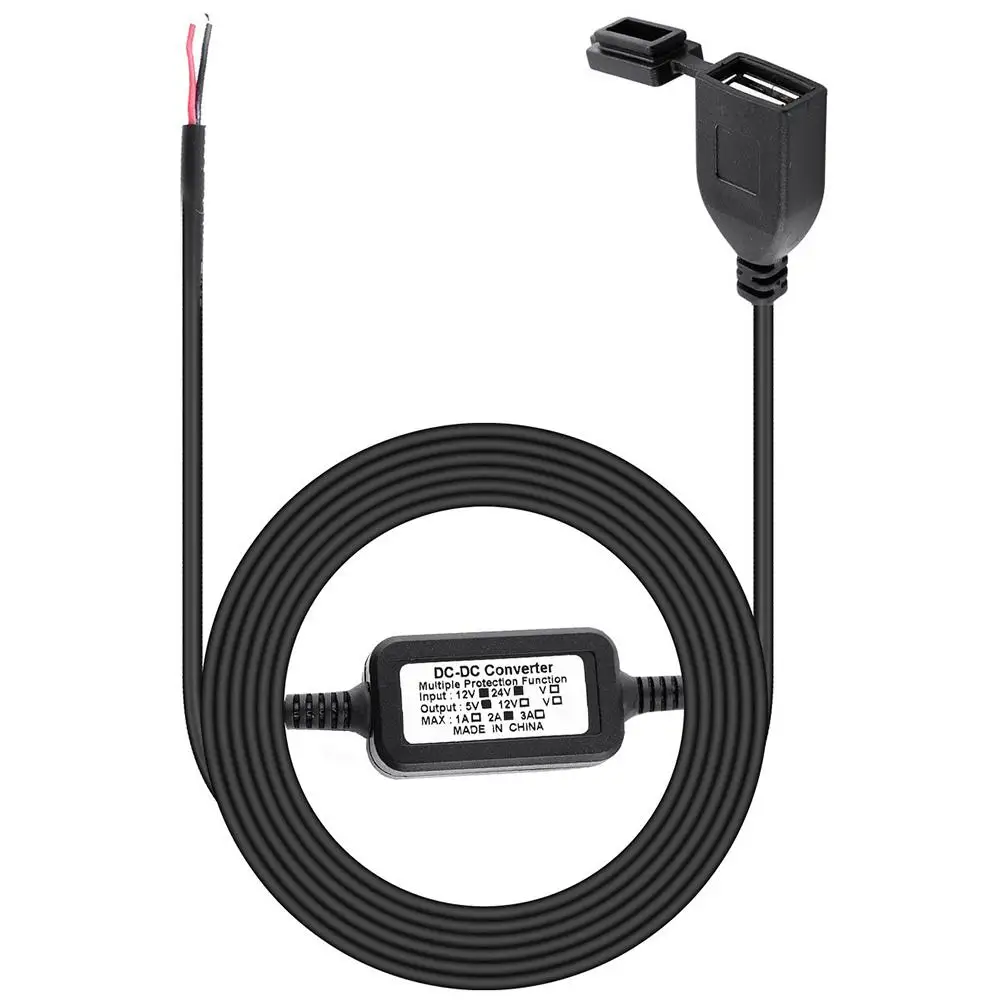 Adaptateur de Charge Rapide pour Guidon de Moto, 12-24V, Alimentation USB avec Couvercle Anti-Poussière, Prise d'Alimentation, Accessoires F7K9