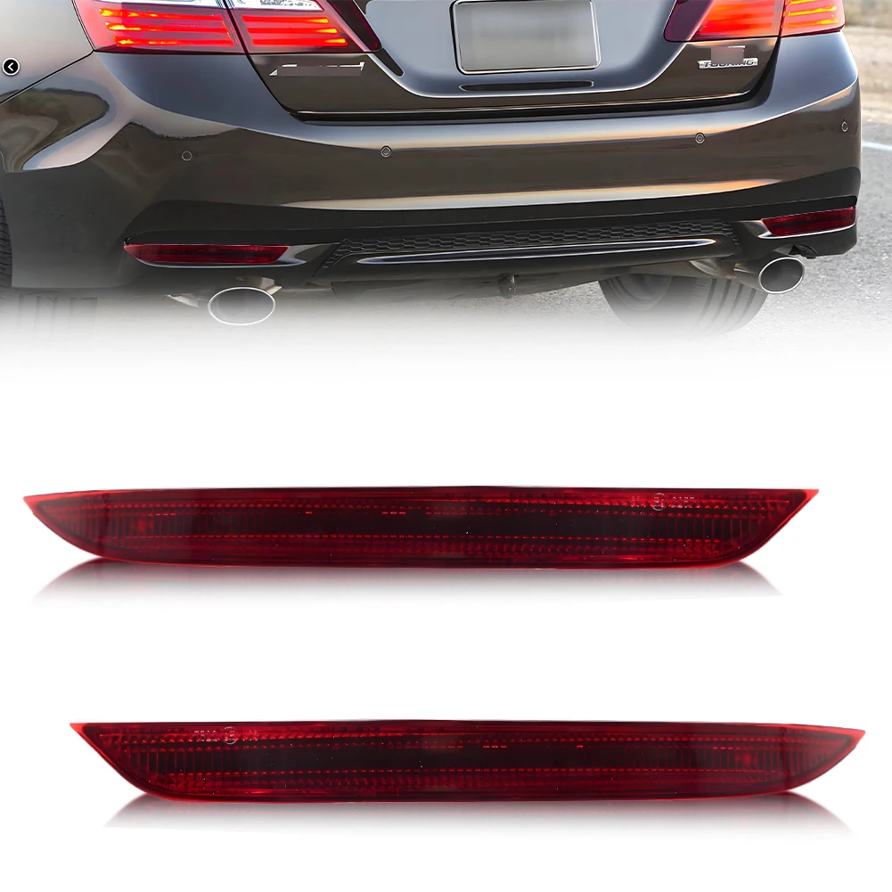 

2 шт., задний бампер, задний фонарь, отражатель стоп-сигнала, DRL, крышка указателя поворота для Honda Accord 2016-2017, без лампы/розетки