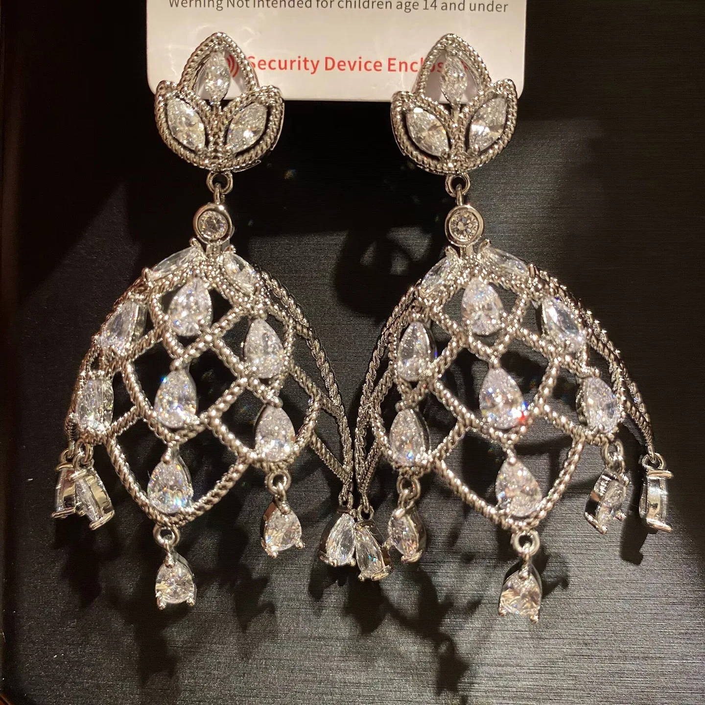 

Женские серьги-люстры из серебра 925 пробы с иглами, капли воды, полые преувеличенные невесты, цветок, волна, циркон, ювелирные изделия